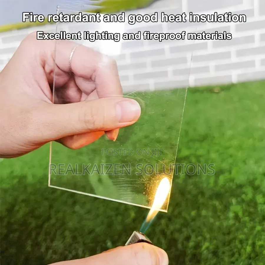 Solid Acrylic Flexible Polycarbonate Roofing Sheet Width 1.2x1meter
