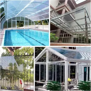 Solid Acrylic Flexible Polycarbonate Roofing Sheet Width 1.2x1meter
