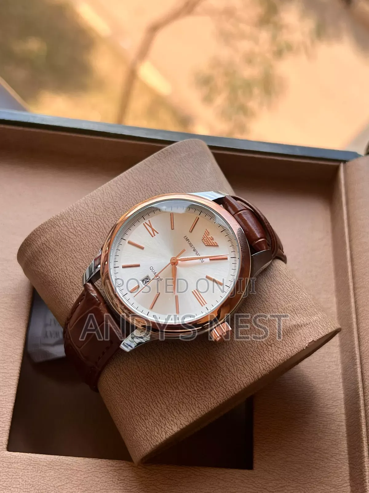 Armani Leather Watch for Gentlemen .