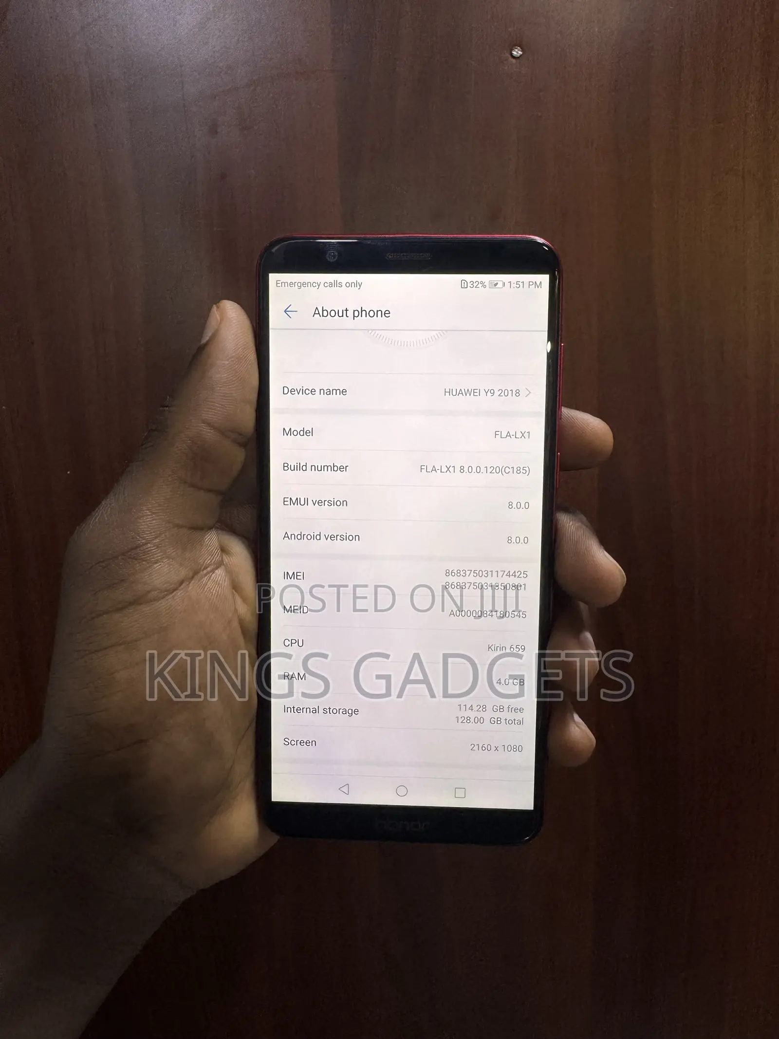Huawei Y9 2019 128 GB Red