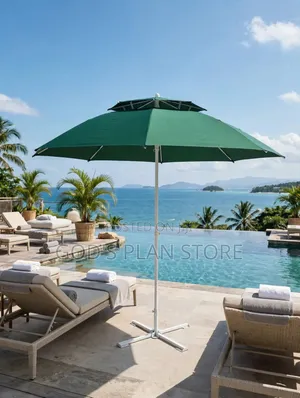 Adjustable Height Beach Umbrella Outdoor Garden Umbrella