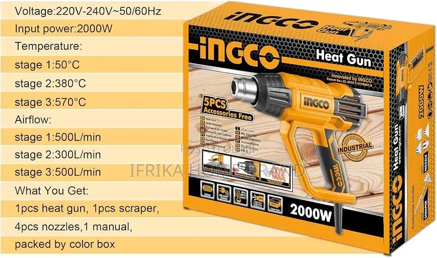 INGCO 2000W Industrial Heat Gun