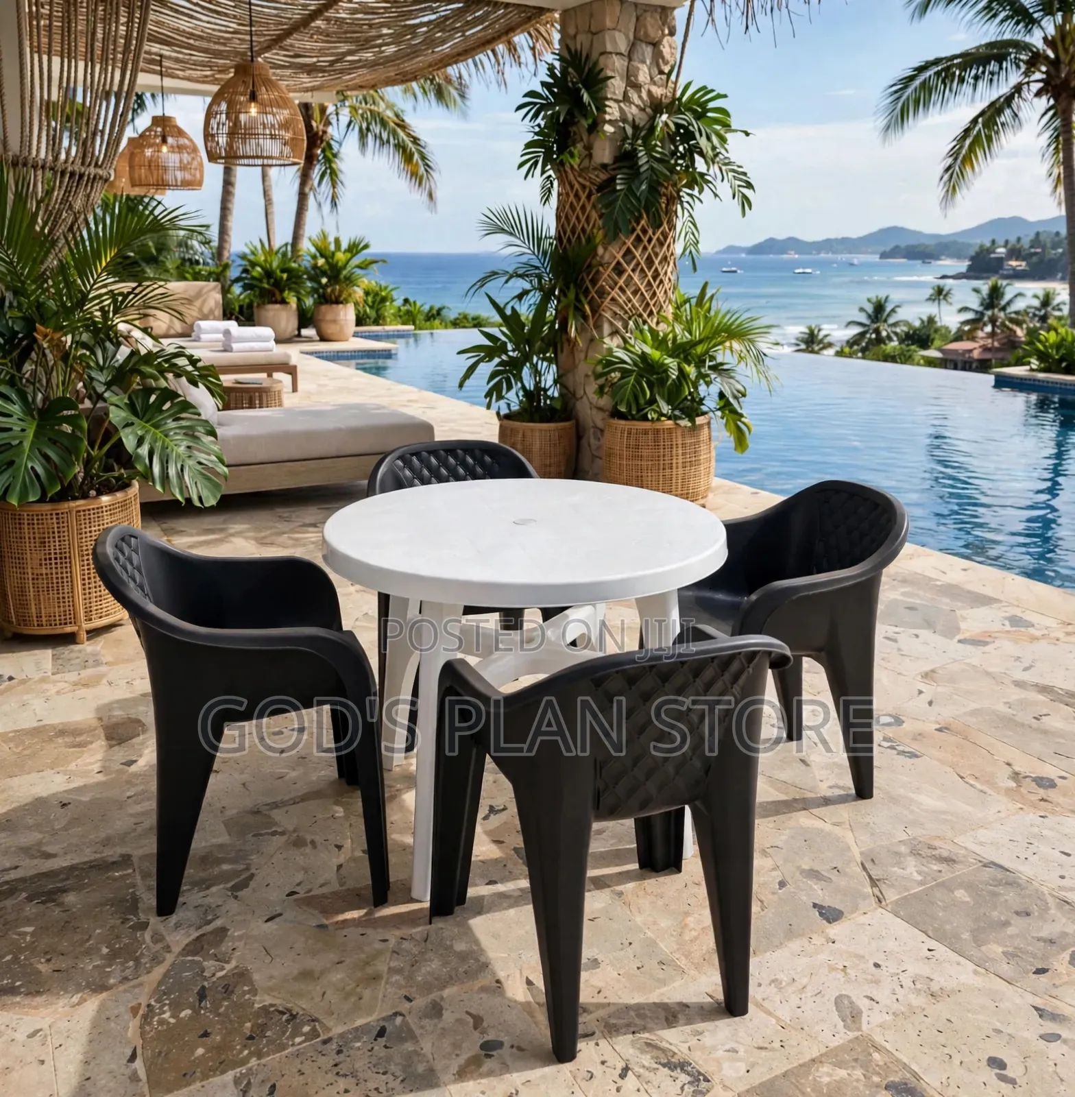 Diamond Back Plastic Chairs and Table Plastic Chairs and Table