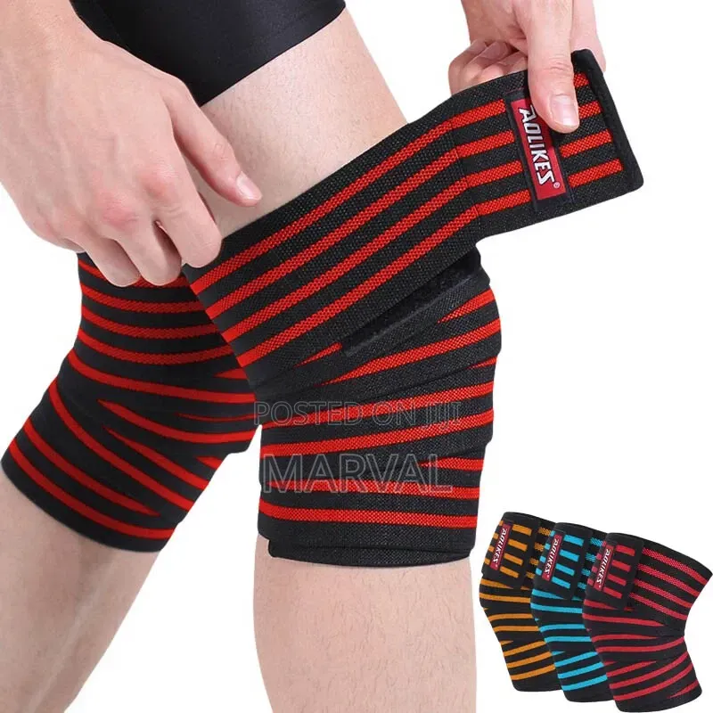 Fitness WeightLifting Leg Knee Compression Straps
