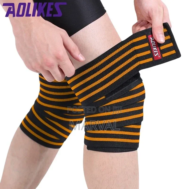 Fitness WeightLifting Leg Knee Compression Straps