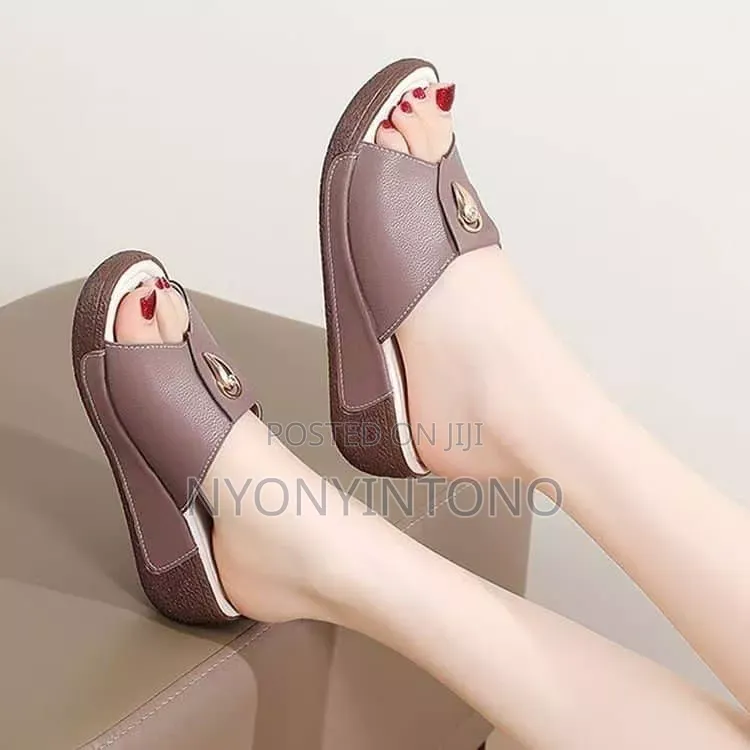 Comfort Soft Open-Toe Wedge Slip-On