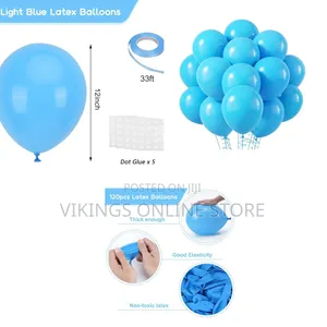 Light Blue Balloons 100pcs 12 Inch Party Latex Balloon