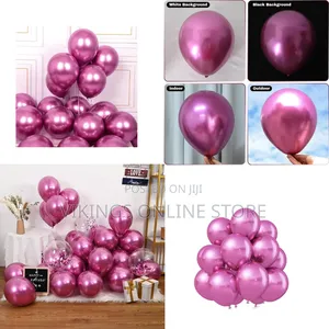 Hot Pink Chrome Balloon Latex / Rubber Balloons - Helium Quality