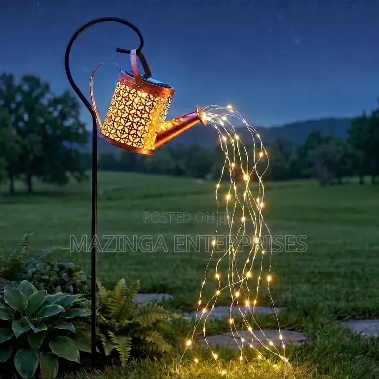 72 LED Solar Watering Can With Lights, Outdoor Hanging Lantern