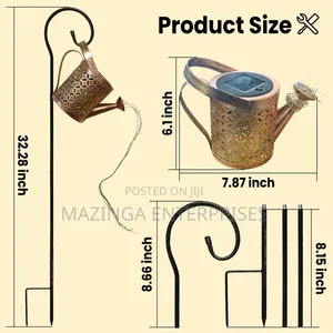 72 LED Solar Watering Can With Lights, Outdoor Hanging Lantern