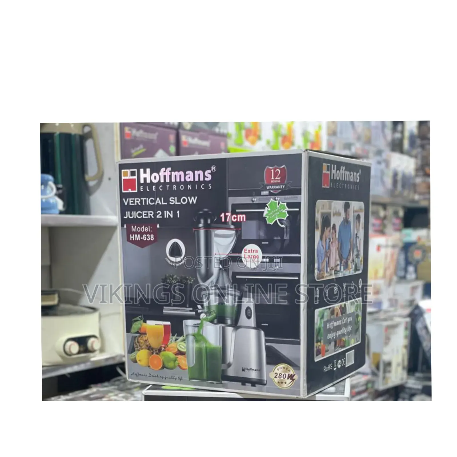 Hoffmans 2-in-1 Vertical Slow Juicer (Model HM-638)