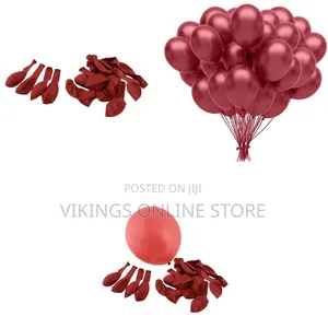 100Pcs Shiny Burgundy Balloon 12 Inch