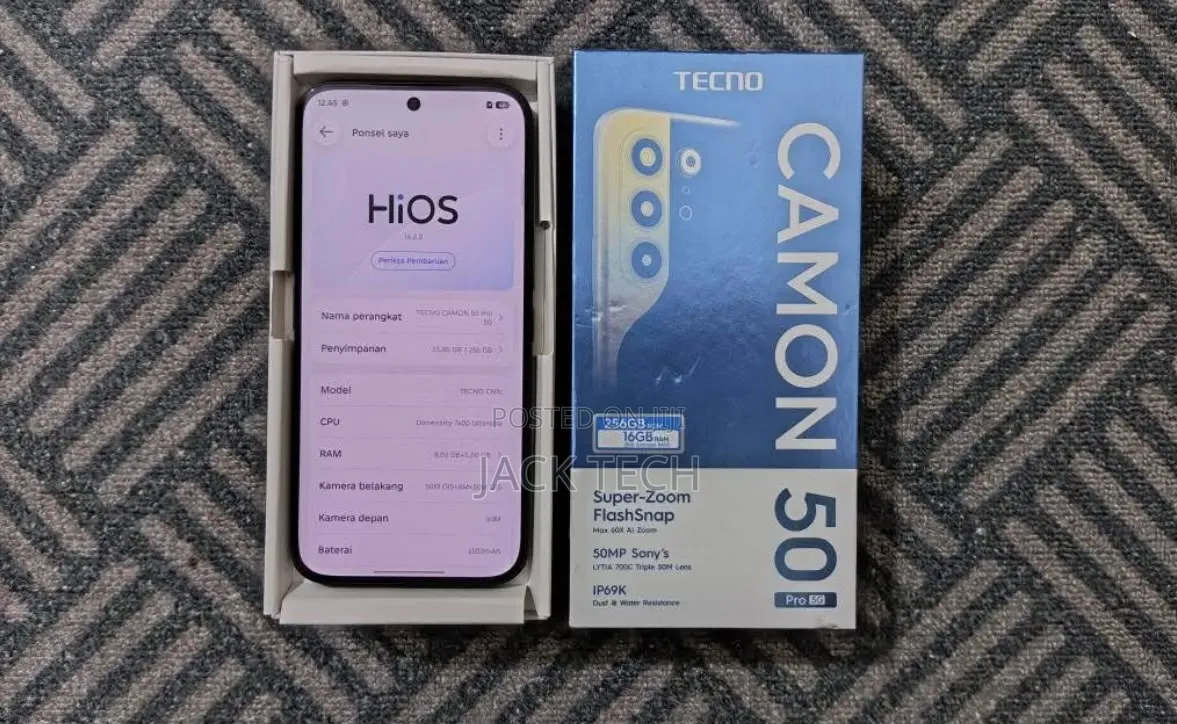 New Tecno Camon 50 Pro 256 GB Black