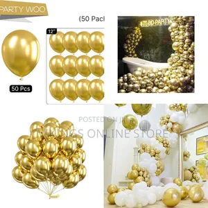 Gold Balloons 50pcs Latex Helium Balloons 12 Inch Birthday Wedding