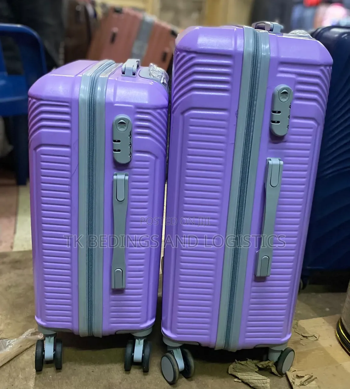 Stripped Locker Suit Case