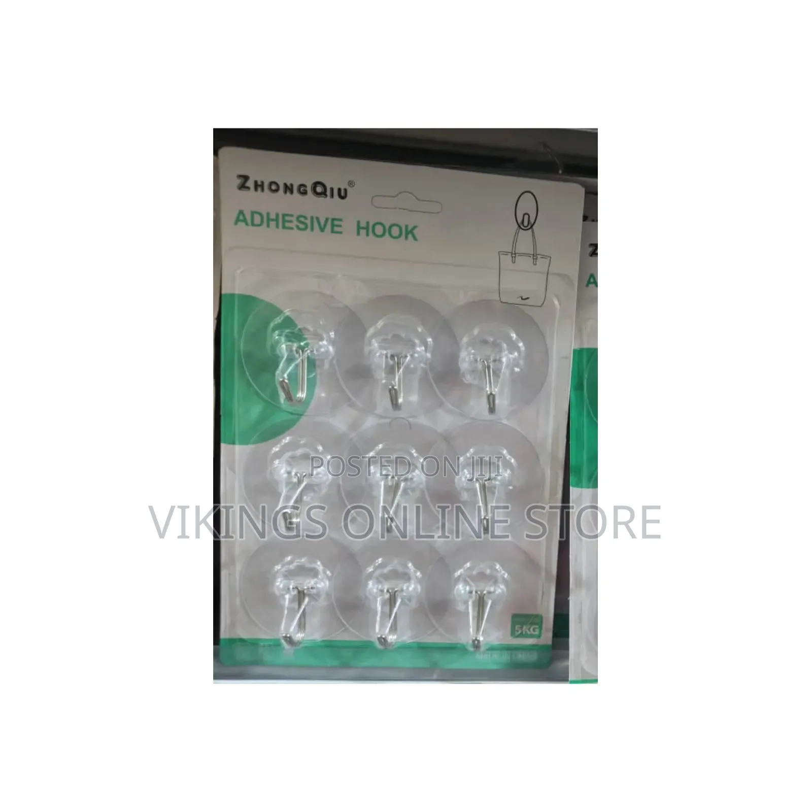 Packs of Transparent Adhesive Wall Hooks