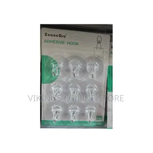 Packs of Transparent Adhesive Wall Hooks