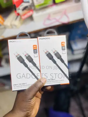 Porodo 60w USB-C to USB-C Aluminum Braided Cable (1.2m, 60W PD)