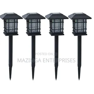 4pcs Warm White Outdoor Solar Pathway and Garden Stake Lights,
