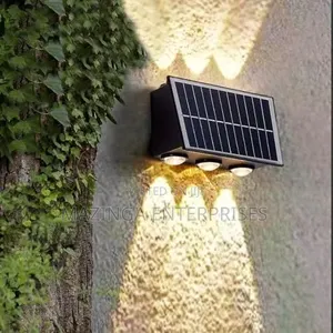 2pcs Outdoor Solar Up-and-Down Wall Light or Fence Lamp.