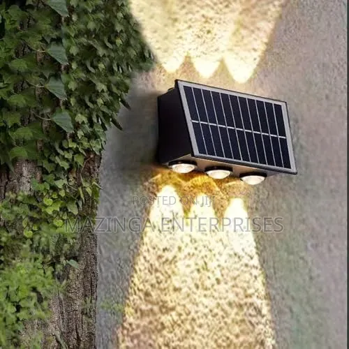 2pcs Outdoor Solar Up-and-Down Wall Light or Fence Lamp.
