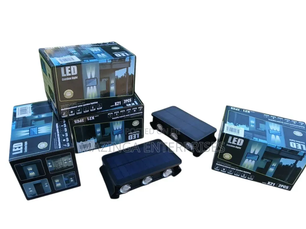 2pcs Outdoor Solar Up-and-Down Wall Light or Fence Lamp.