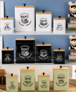4-Piece Farmhouse-Style Kitchen Canister Set
