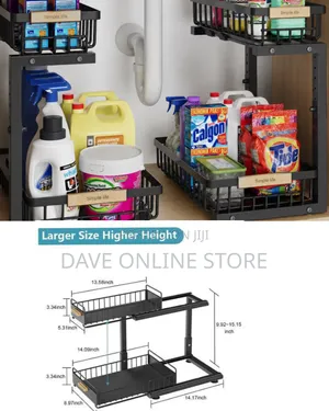 Two-Tier Sliding Under-Sink Organizer