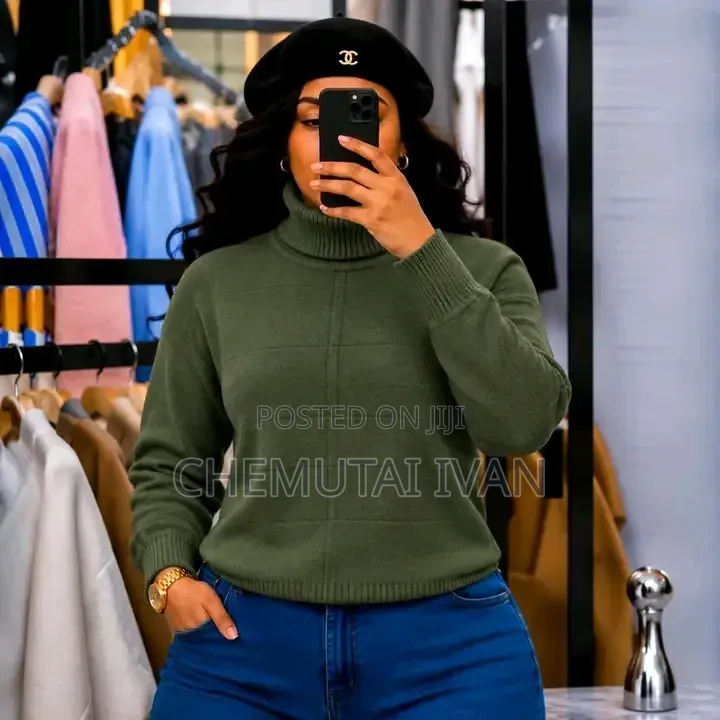 Pull Neck Sweater Shirts for Ladies