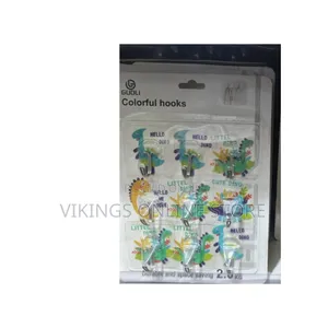 Pack of Guoli Colorful Hooks Cartoon Dinosaur With Adhesive Backing