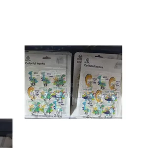 Pack of Guoli Colorful Hooks Cartoon Dinosaur With Adhesive Backing