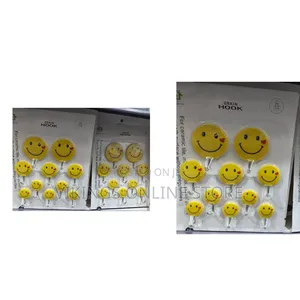 Self-Adhesive Yellow Smiley Face Wall Hooks