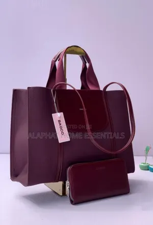 BAGCO Large 2-Piece Structured Tote and Wallet Set