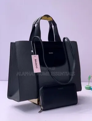 BAGCO Large 2-Piece Structured Tote and Wallet Set