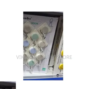 Multi-Color Self-Adhesive Wall Hooks With Stainless Steel Swiveling