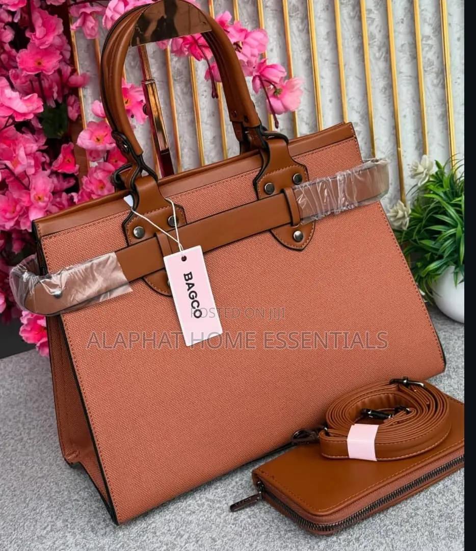 BAGCO Large 2-Piece Structured Tote and Wallet Set