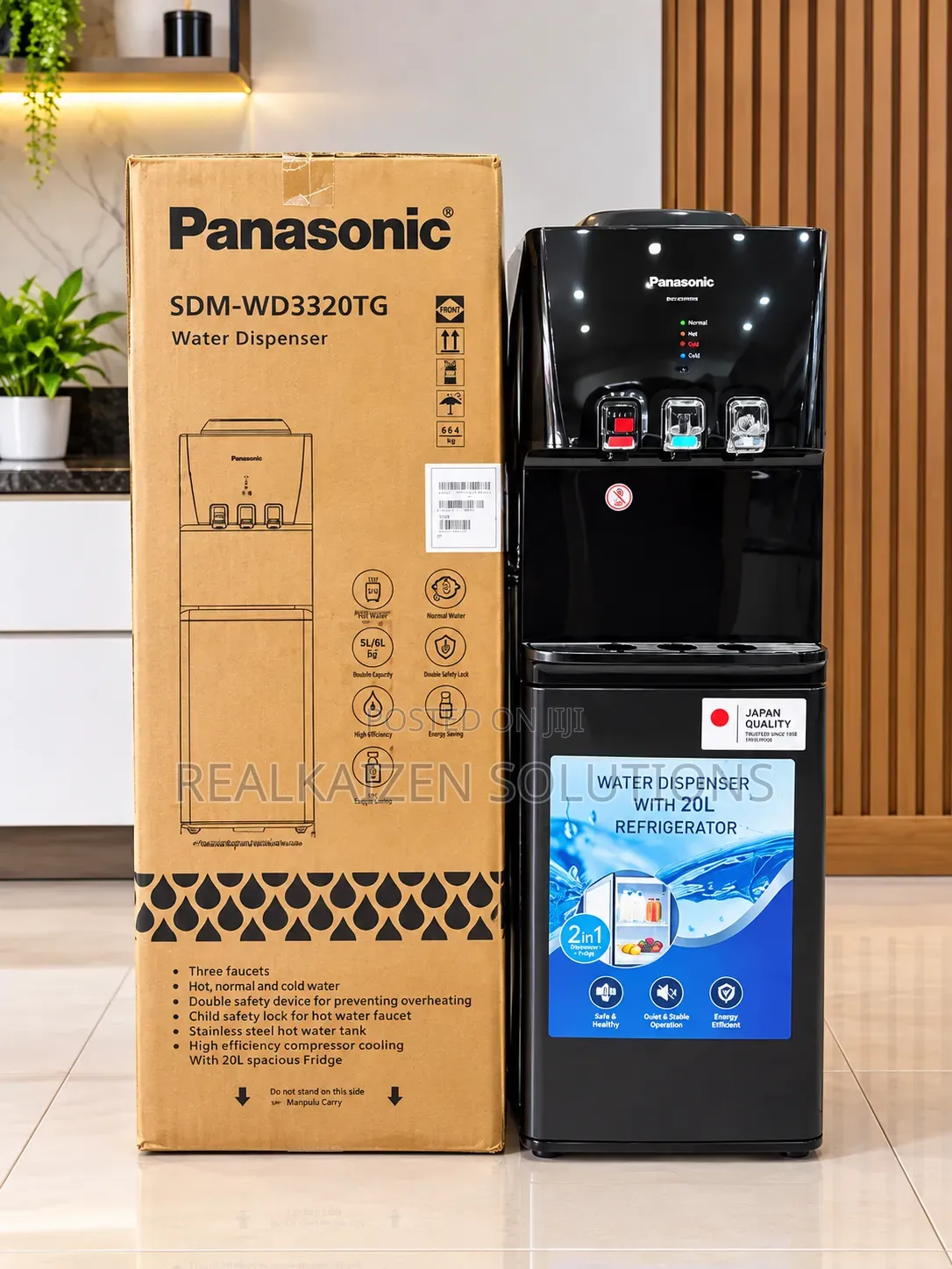 PANASONIC | 3-Tap Water Dispenser With 20L Mini Refrigerator