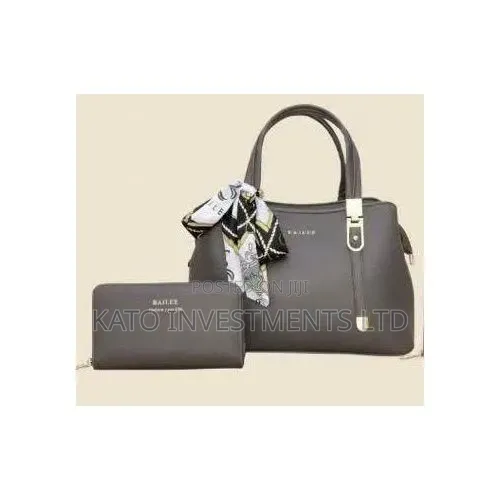 Grey Bailee Top-Handle Handbag Set
