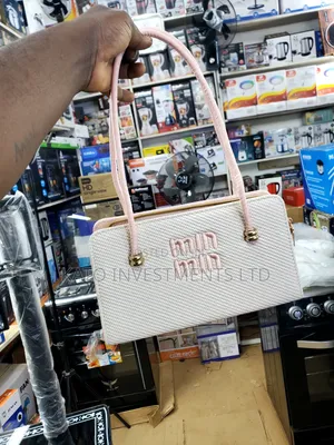 Miu Miu-Style Textured Rectangular Shoulder Bag