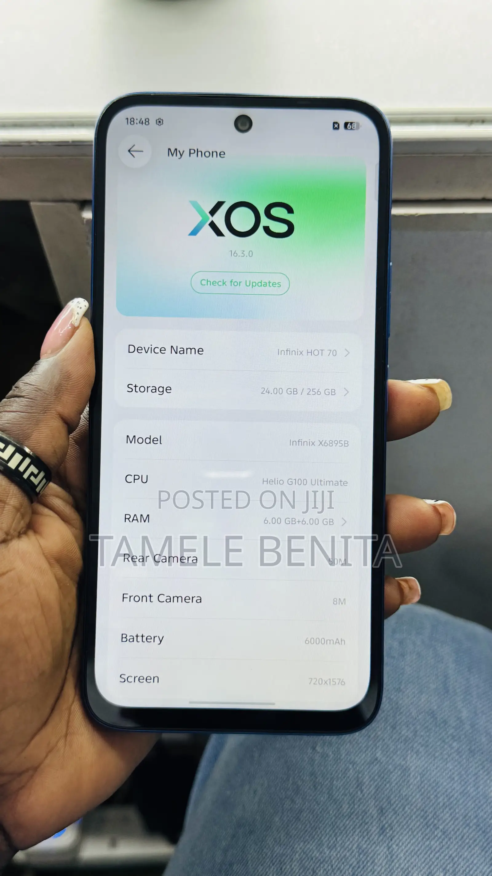New Infinix Hot 70 256 GB Blue