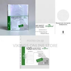 Pack of 100 Dolphin Clear Sheet Protectors (Model EH 303A)