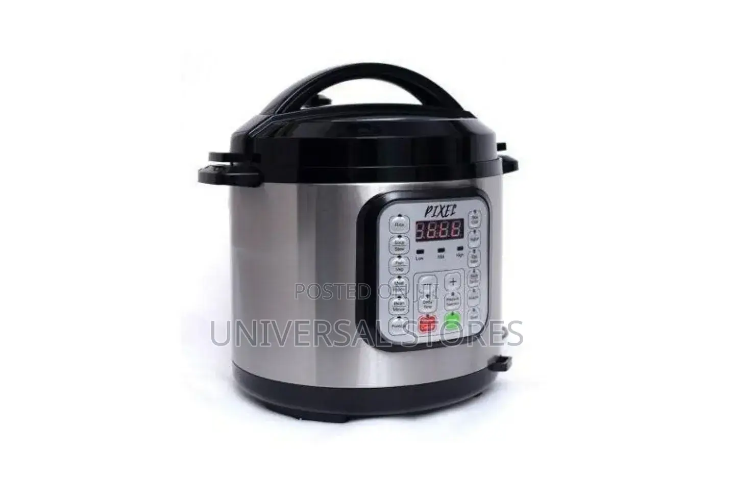 Pixel 7L Electric Pressure Cooker PlX 2011A With Steamer - Silver