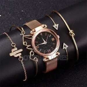 5pcs Set Luxury Women Watches Magnetic Starry