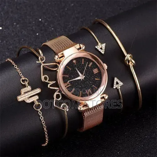 5pcs Set Luxury Women Watches Magnetic Starry