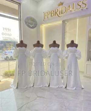 White Maids Off Shoulder Dresses Hire