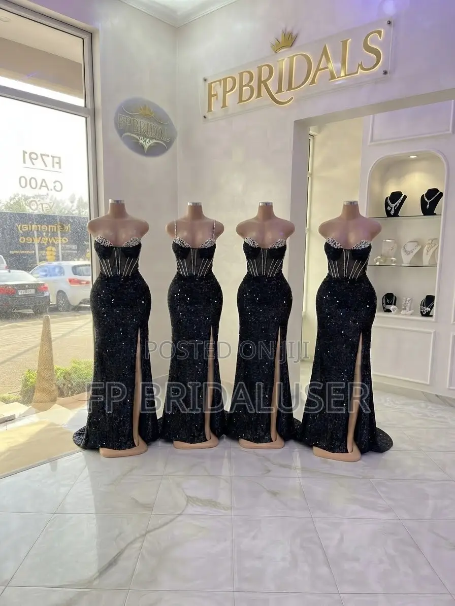 Mermaid Black Bridesmaids Dresses for Hire