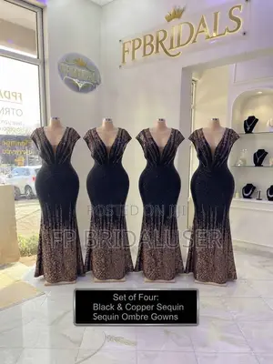 Mermaid Black Bridesmaids Dresses for Hire
