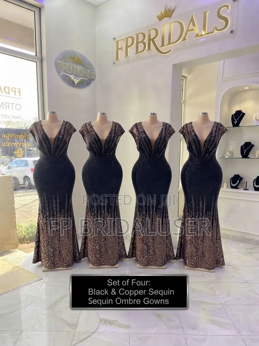 Mermaid Black Bridesmaids Dresses for Hire