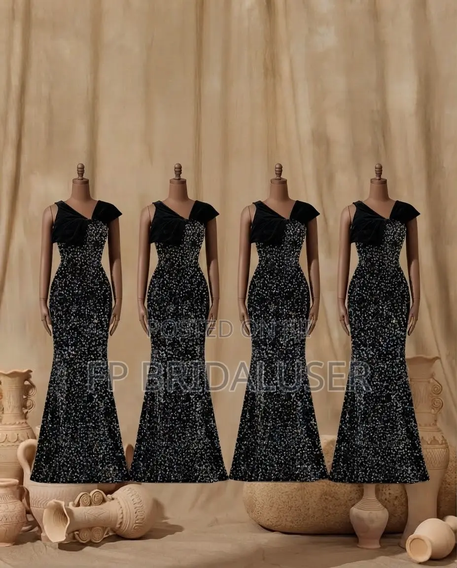 Mermaid Black Bridesmaids Dresses for Hire