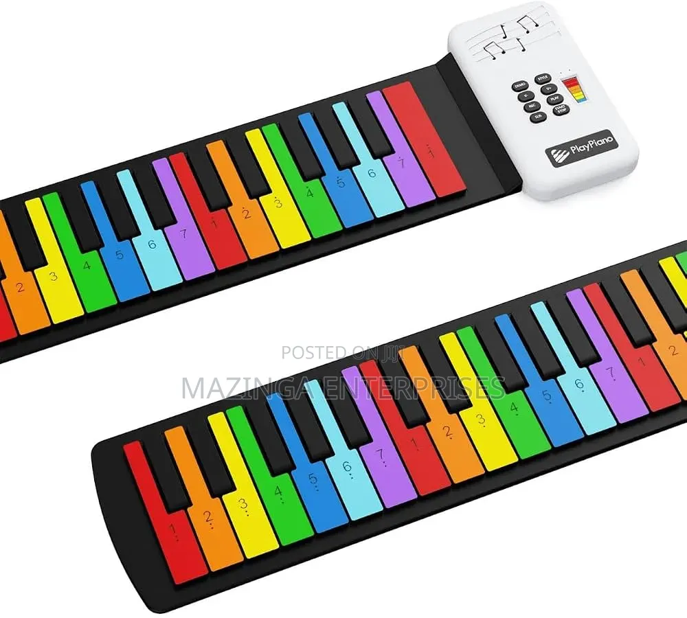 Kids Roll Up Keyboard Flexible Coloful 37key Silicone Electronic Piano